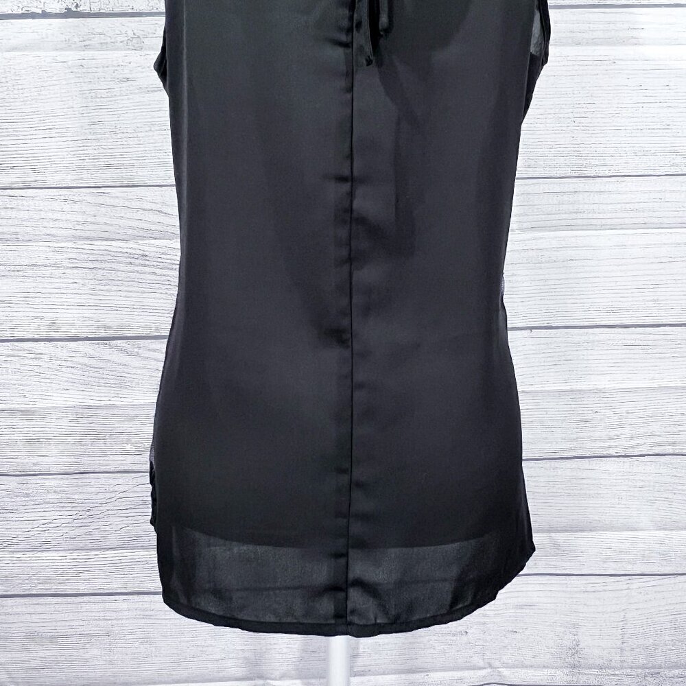 New York & Company Lace Tank | Black | Halter | Small | Round Neck | Women's - Picture 8 of 12